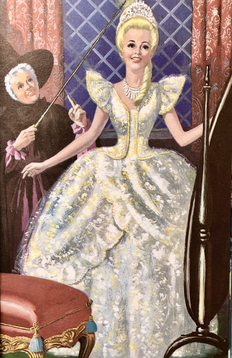 It’s frock day! Ladybird book pictures on request. Cinderella’s three ball dresses. (1964) #EricWinter