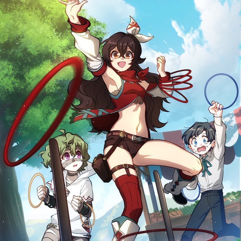 EulamberDaily's tweet photo. hoyoverse I demand we get amber’s manga outfit as a skin https://t.co/7QLenkq5uM
