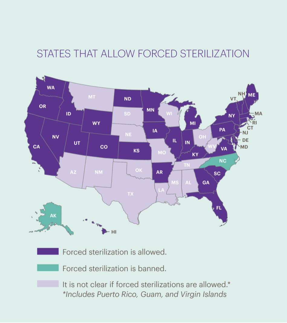 Nondisabled people: 

Laws allowing forced sterilization against disabled people exist in 31 states plus Washington, D.C. 

My state, Iowa, passed a sterilization law in 2019

Some disabled people haven’t had reproductive rights, do not forget

<a href="/nwlc/">National Women's Law Center</a> here: nwlc.org/resource/force…