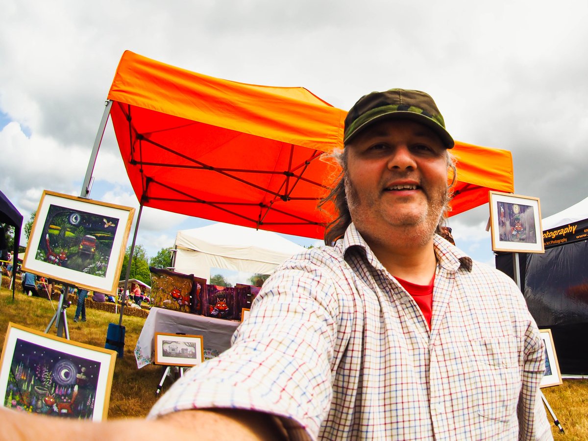 The 'As Cunning As A Fox' stall at The Good Festival Hampshire with dark foreboding skies. The weather cleared up in the end though! 🦊 <a href="/BereMillFarm/">Bere Mill Farm and Garden</a>