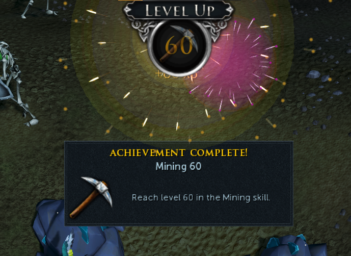Deomew's tweet image. Is it just me or did leveling become a lot easier than back in the day? Either way, LVL 60 MINING BISH!