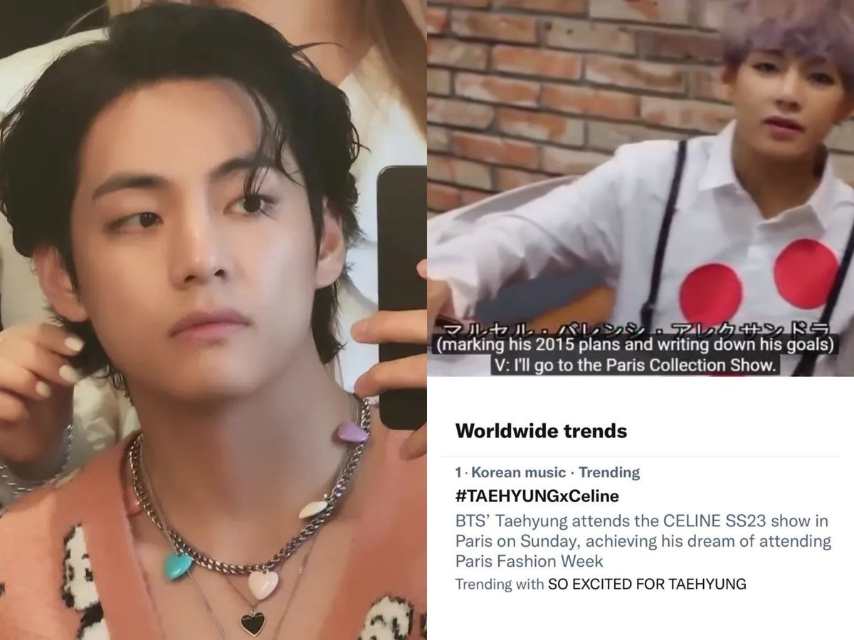 TheTKGlobal's tweet photo. this feels surreal..! i can't explain in words, tears streaming down my face for real, so proud of the little taehyung-ie today!

"the lights illuminating your eyes
they're the me of now"

#TAEHYUNGxCeline 
#TaehyungInParis
TAEHYUNG TAEHYUNG
SO EXCITED FOR TAEHYUNG https://t.co/KiKWsf8i1d