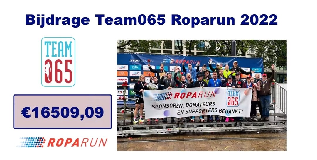 Totale #opbrengst van ons team!! 
#Roparun #roparun2022