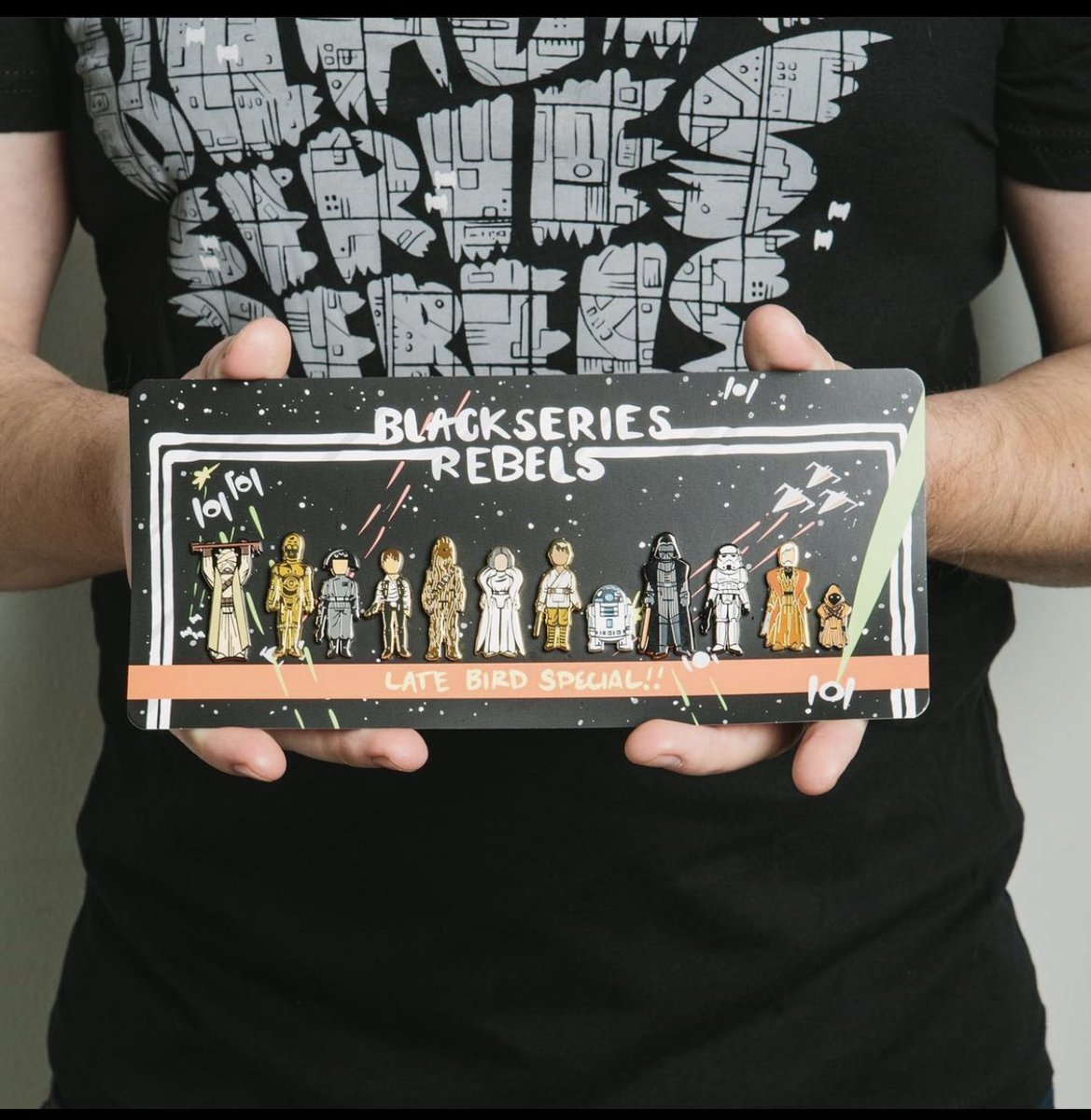 laceygilleran's tweet photo. Since we’re up over 24K!! 👏👏👏 Adding this Late Bird Special pin set from @BlkSeriesRebels! ✨ https://t.co/k7tr5xfu4u