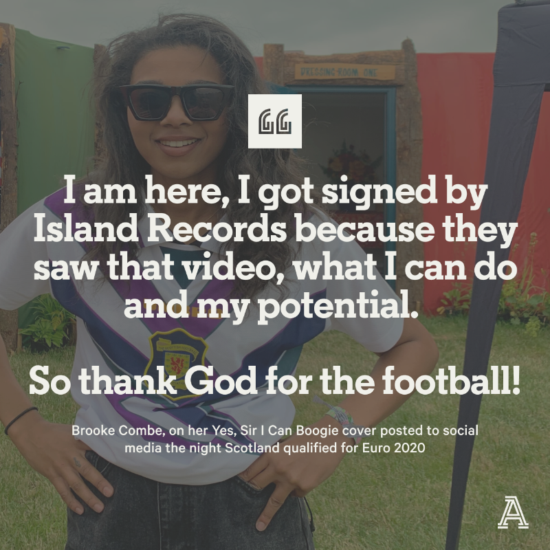 TheAthleticFC's tweet photo. 🎵 A match that raised £9k for charity
🎶 Lyrics that launch music careers
🎤 Atmosphere in a World Cup year
🎸 Viral videos, returning celebrities
🎧 Helping change lives abroad

Why Glastonbury + football is more than just shirts and flags

📝 @CaoimheSport