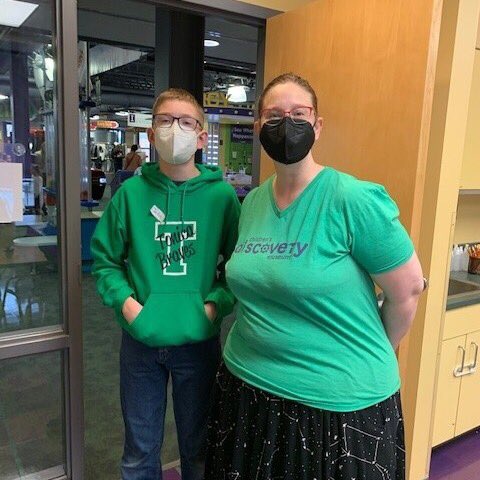 DiscoveryMuseum's tweet photo. It’s always bittersweet when kids “outgrow” our programs! Here’s our friend John on his last day of homeschool class at CDM…we can’t believe he’s starting high school next year! #timeflies #cdmpowerofplay #blono https://t.co/2WQIKNkdMK