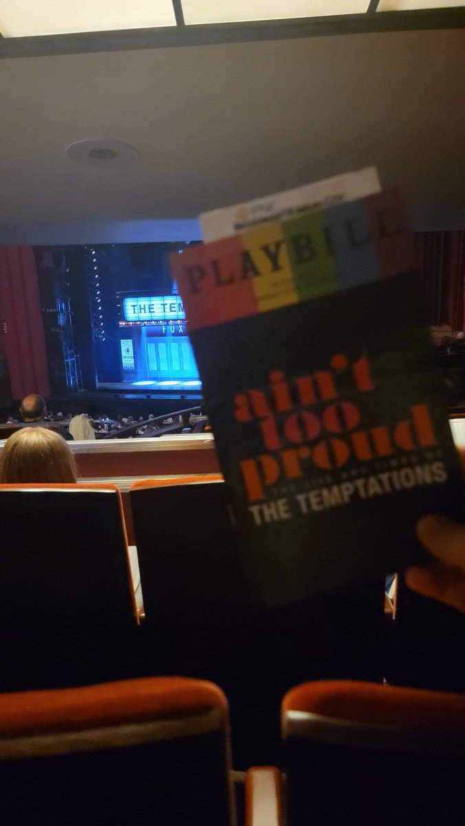 Excited to see <a href="/AintTooProud/">Ain't Too Proud</a> as a part of the <a href="/BwayKansasCity/">PNC Broadway In Kansas City</a> series.  It's a great way to end a great week of theatre!  #TheatreGoer