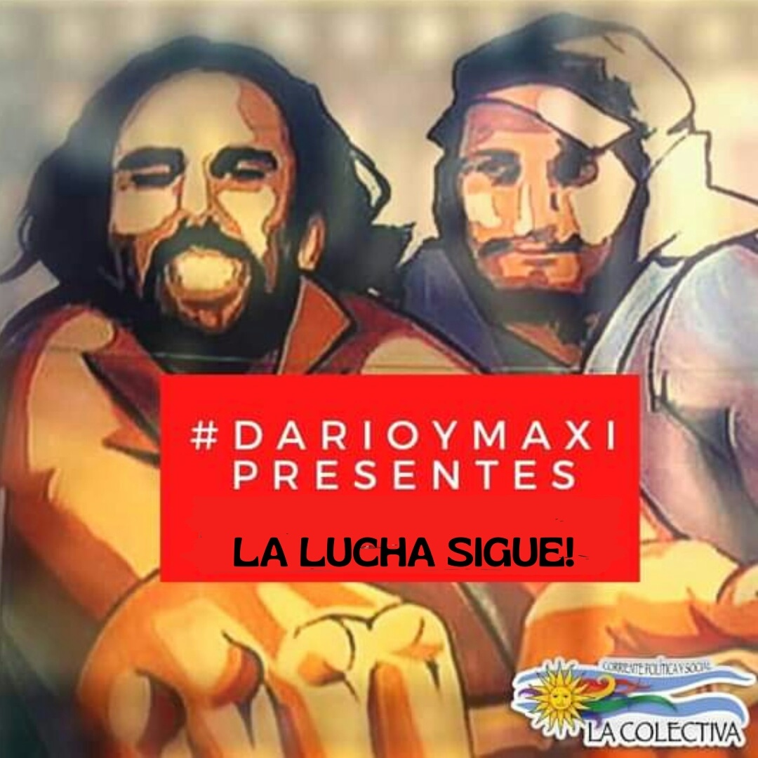 ✊🏽 📢 HOY SE CUMPLEN 20 AÑOS DE LA MASACRE EN AVELLANEDA DE MAXI KOSTEKI Y  DARIO SANTILLAN. 
Hoy no solo los recordamos sino que también exigimos JUICIO Y CASTIGO a los responsables políticos  de la masacre!

#MaxiYDarioPresentes
#poderpopular #feminismospopulares