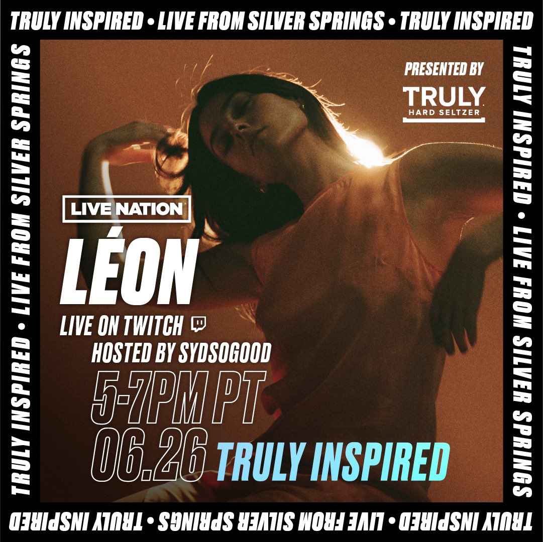 I'm streaming LIVE in 45 min on @livenation's Twitch channel, presented by <a href="/trulyseltzer/">Truly</a>! You can check me out at twitch.tv/livenation! My exclusive performance starts soon 💫