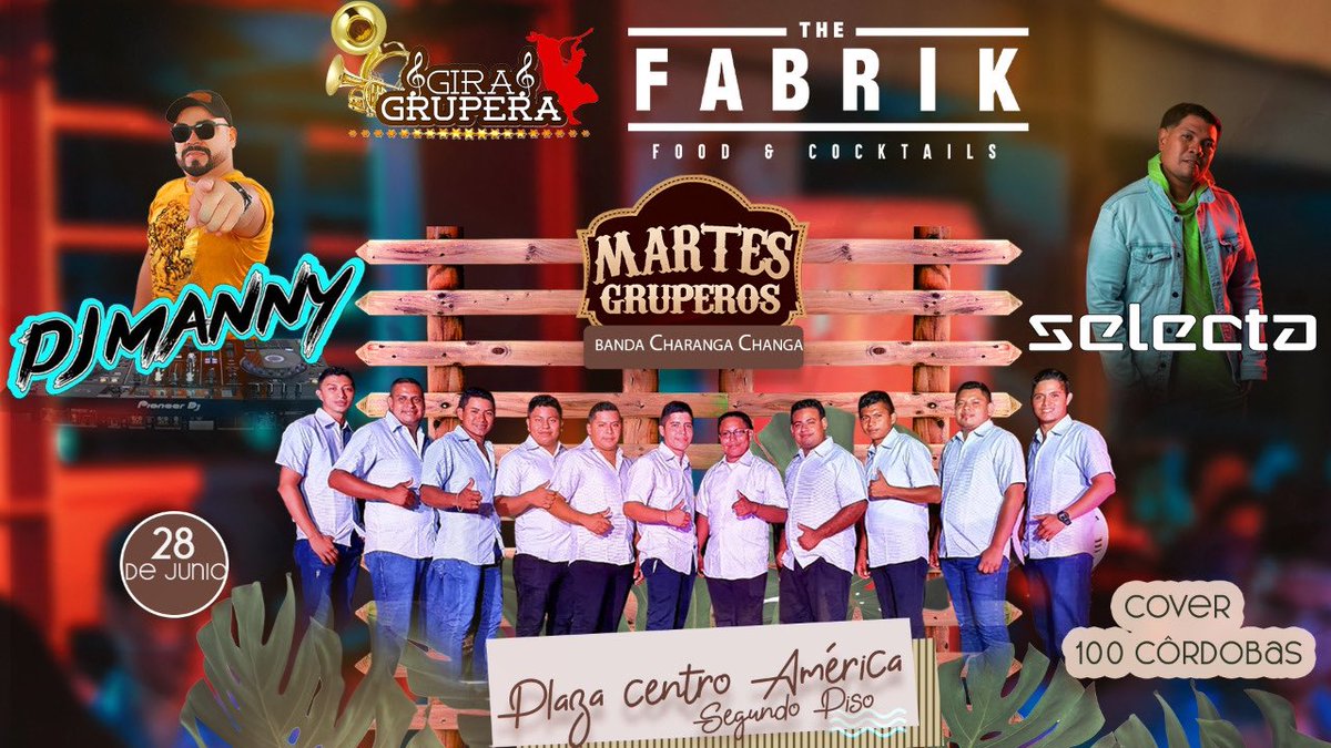 GiraGrupera's tweet photo. Cuantos nos vemos este martes Gruperos en The Fabrik!?🥁💃🏻🍻 2 Dj y La Banda de casa!!! 🔥Todo a 40c$ !¡ https://t.co/3XVuNRDKkd