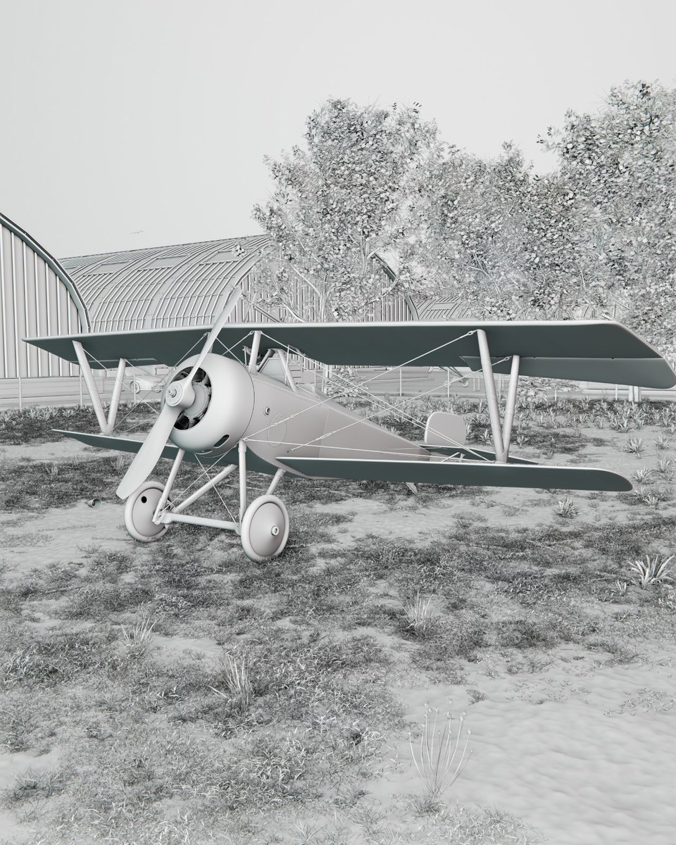 TaliesinR's tweet photo. Nieuport 17 biplane at an airshow - render 1 of 2. This was one of my most time consuming models yet, but it was worth the effort!
Biplane model is mine, scenery is mostly free assets I found.
#blender3d #blenderartist #aviationhistory #3dartist #3dmodeling #Planespotting https://t.co/O2p4u2nREz