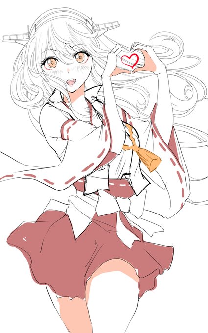 wip
榛名改二のラフ
自分の中でかわいさにかなり振ってみた!
かわいいよね…?

健全アカに戻すために、いまさらムダかもだけど…
ちゃんと服を着てるものを描いていきたいと思う。 