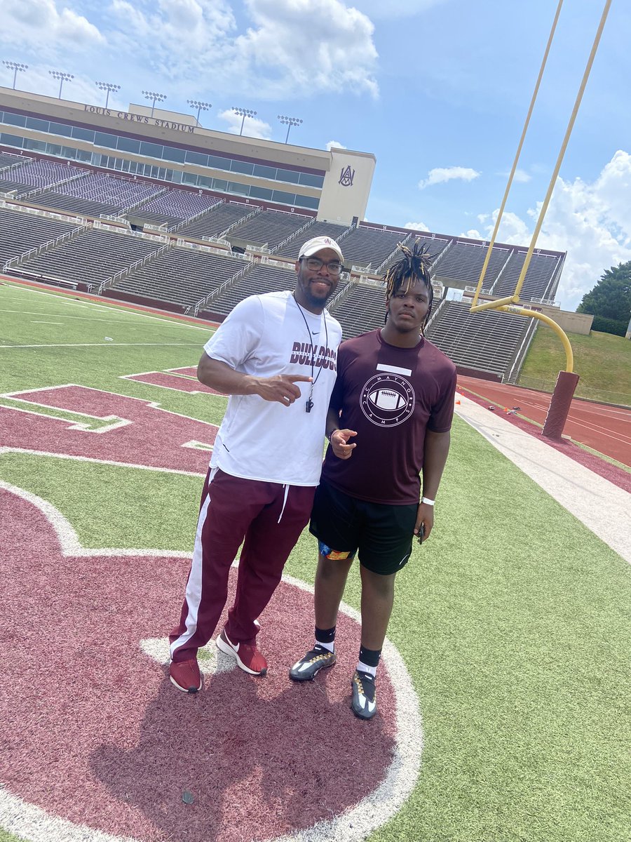 Had a great time at <a href="/AAMUBulldogs/">Ala. A&M Athletics</a> camp today I’m blessed for the opportunity of coming I will take the advice and guidance and apply it to my game <a href="/CSmithScout/">Chris Smith</a> <a href="/NatlPlaymkrsAca/">NatlPlaymkersAcademy</a> <a href="/Coach_Poke/">Markus Lawrence</a> <a href="/gogetitCmo/">Cortez Mosby</a> <a href="/TNAlphaPack/">AlphaPack</a>
