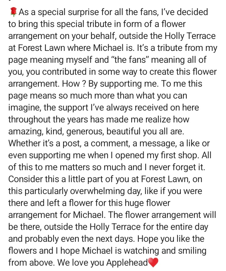 Off all tributes on june 25 i was most impressed by @orfeomjj . Paid out of pocket, on behalf of all fans. Meet & follow Orfeo on Instagram, he is truely amazing, i love him ❤️ 
#13YearsWithoutMichaelJackson