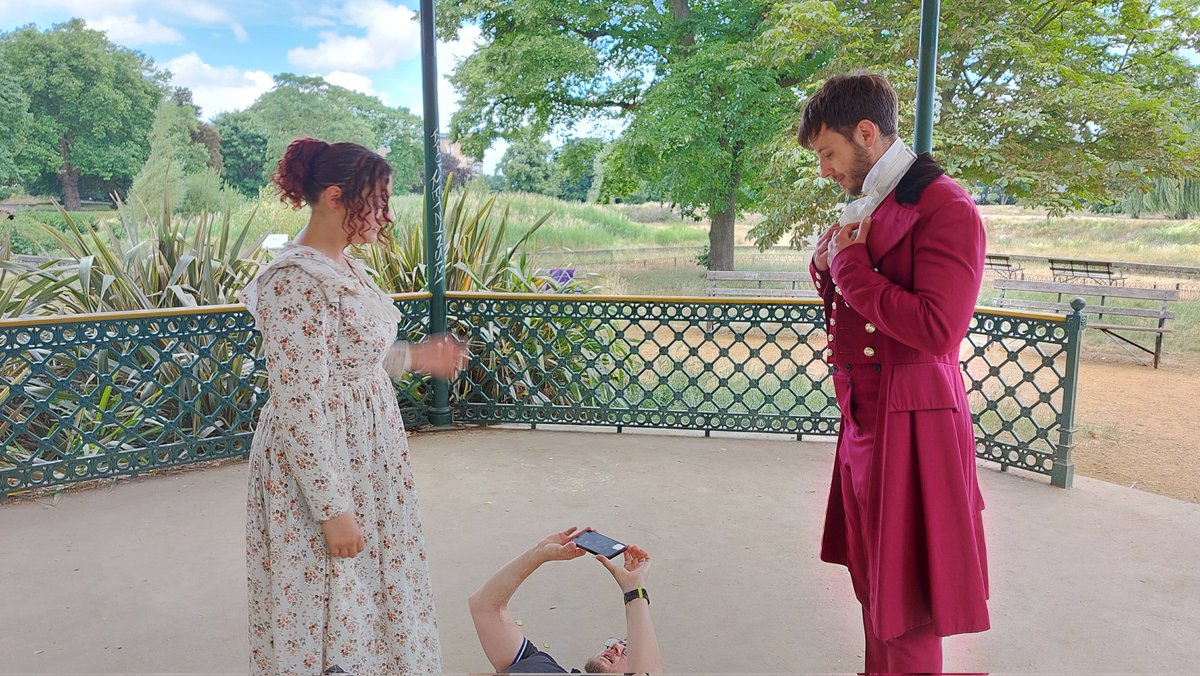 We did the photoshoot for Pride and Prejudice today. Not yet sure if we'll be using this one...