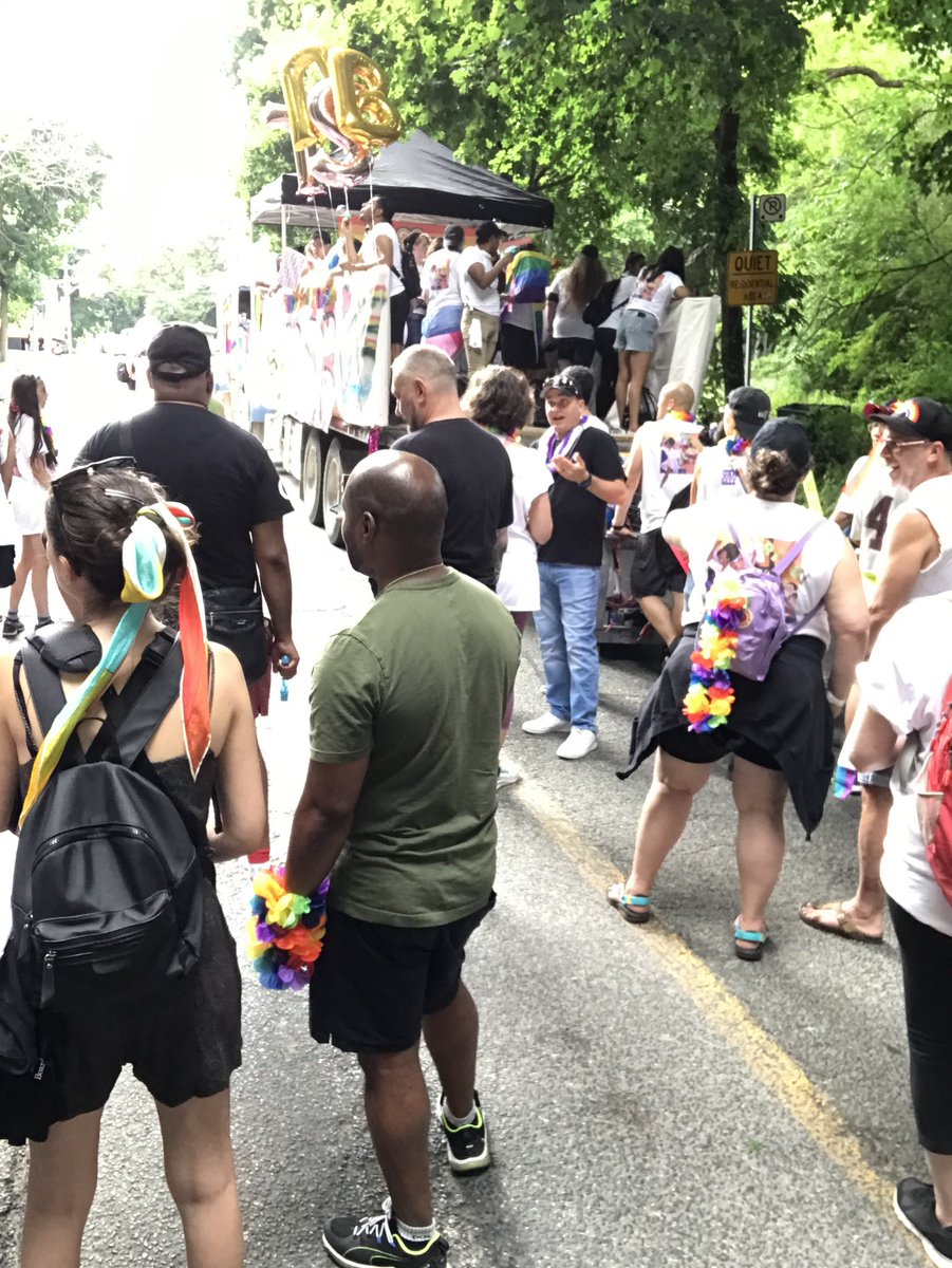 The <a href="/PrideToronto/">Pride Toronto</a> PRIDE parade is in full swing! We are heading West on Bloor St. and then South on Yonge St. See you there! 🎉 #PrideTDSB #Pride2022