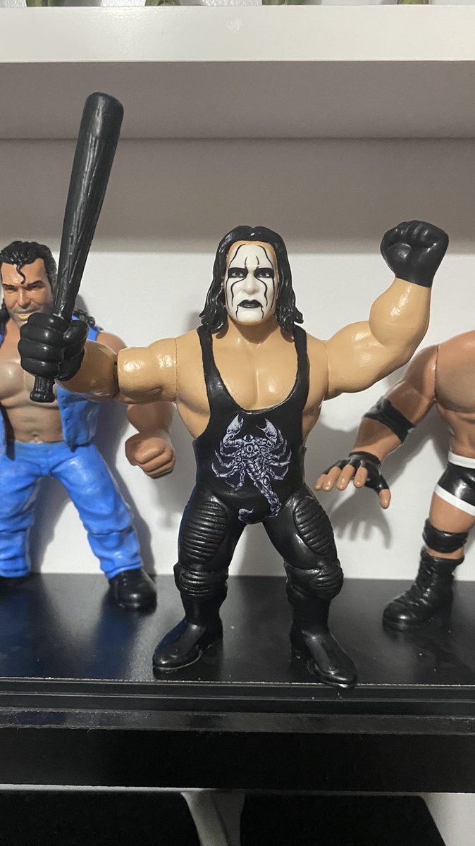 uk_wwf's tweet photo. Finally back on it thanks to hey-fever meds!!! I hate summer for this reason 😂 

WCW debut Scott Hall. 

Sting with baseball bat. 

Goldberg with vinyl tattoo and decals.

And DAMN! Ron Simmons 

@Sting  @Goldberg #cudtom #uk #figlife 
https://t.co/k2Ogk3ORjO https://t.co/JdwygEnP0a