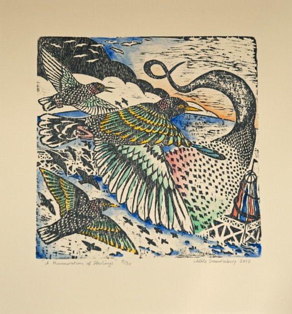 Another of our exhibiting artists is Adele Scantlebury.

"My inspiration springs from a practical interest in rural working life and natural history. I enjoy working in woodcut because of its strong graphic content and cleanliness of line. I aim to.. more: bridge-arts.org/artists/