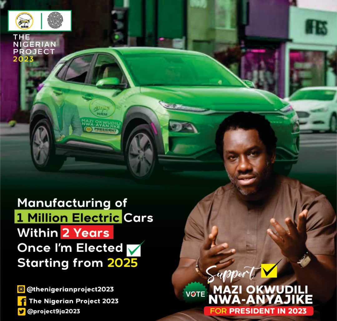 Juliegirl32's tweet photo. Fuel is expensive now, hence the need to get Electric cars on our roads.
Mazi Okwudili Nwa-Anyajike is proposing 1million of such cars.
#Okwudili23 #GetRescued https://t.co/q71pRlkmy8