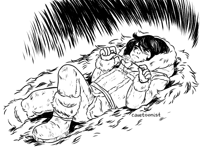 cavetoonist's tweet photo. Hi, I'm Ray! 🖤 I'm a cartoonist who's also aspiring to become a paleoanthropologist someday! My dream is to make both fiction and non-fiction comics about cave art and other Paleolithic topics. Here is some of my concept art for my graphic novel project: The Lore Keeper. https://t.co/ci9jJZOADp