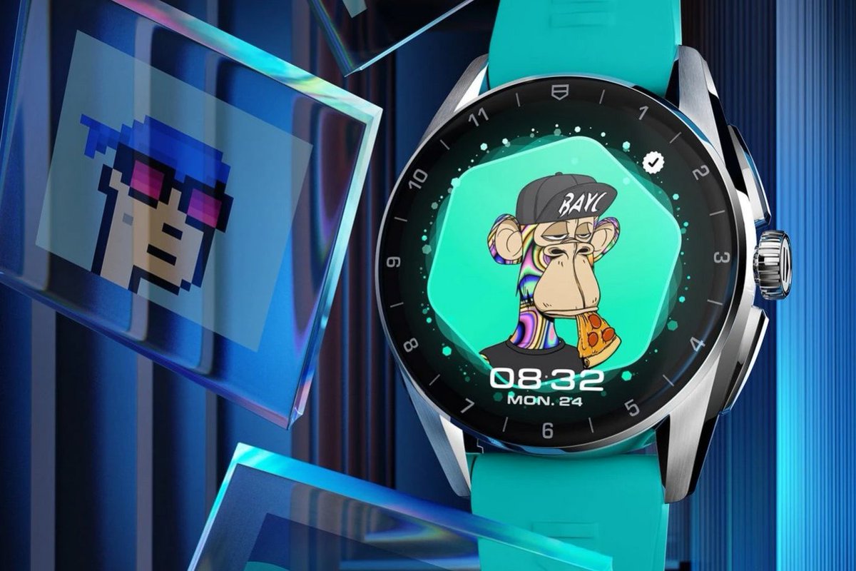 blockwindnews's tweet photo. Swiss luxury watchmaker @TAGHeuer has pushed deeper into #Web3 with the introduction of a new feature that would allow users to display their #NFTs on the face of their #smartwatch. https://t.co/gmqfTk9Ua5