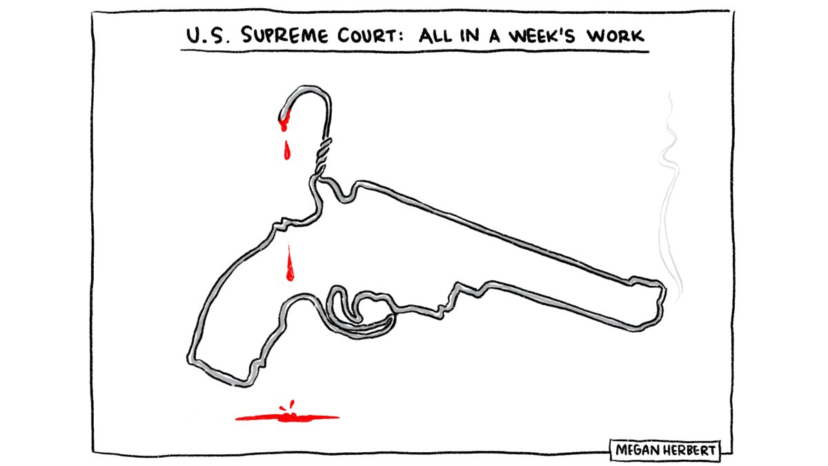 Big week for SCOTUS.
My cartoon in today's <a href="/theage/">The Age</a> and <a href="/smh/">The Sydney Morning Herald</a> 
#RoeVsWade