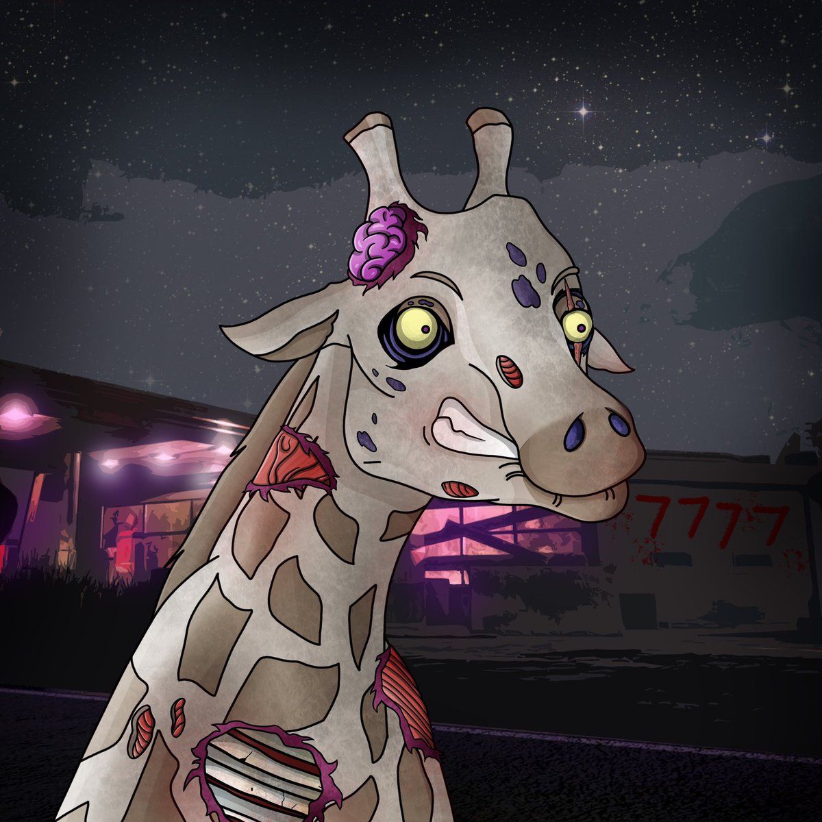 Don’t let him get near the other Giraffes… 🦒 🧟‍♀️ 

#nft #NFTCommunity #nfts #giraffesyndicate #zombie #giraffe #NFTGiveaway #Giveaway