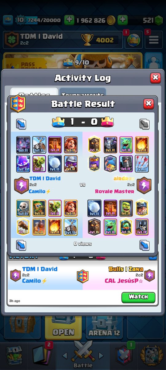 ¡12-3 quedando campeones en @QLASHapp, uno más, mi bro, <a href="/Camilo07CR/">Camilo⚡</a>!. 🥴❤️
