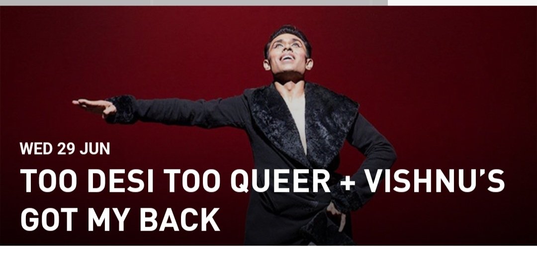 Desi Pride at London Indian Film Festival @LoveLIFF presents Vishnu's Got My Back dance performance by Ash Mukherjee <a href="/ashdancetheatre/">Ash Mukherjee (he/they)</a> followed by two #Queer #shortfilms, at the iconic Cine Lumiere in South Kensington.
#LIFF2022
Wed 29  8.30PM.
<a href="/CineLumiere/">Cinéma Ciné Lumière</a>
londonindianfilmfestival.co.uk/too-desi-too-q…