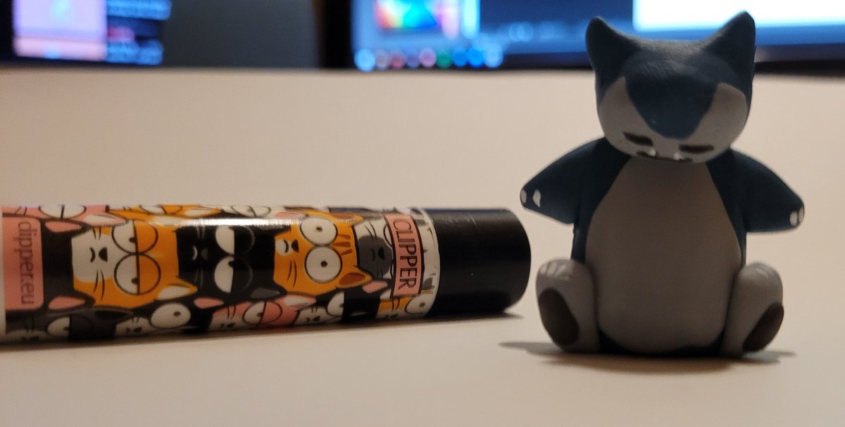 art_stripes's tweet photo. Played with polymer clay (FIMO) and made some pokémon to make a start, a snorlax and a caterpie ^^; https://t.co/7CdFg1nsMg