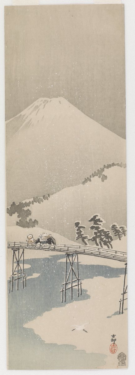 Snowy Scene by Ohara Koson, ca.1902-1910

#shinhanga