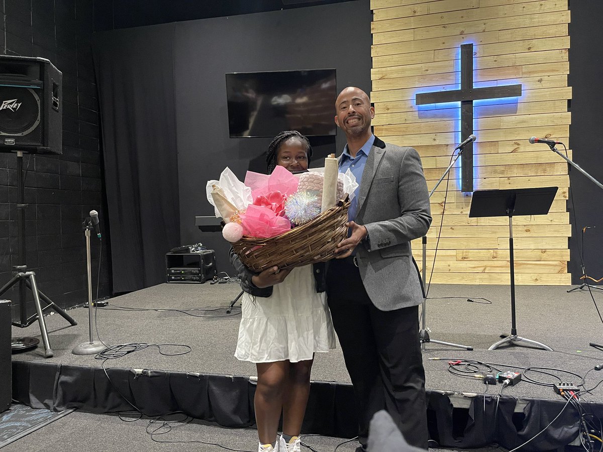 Today we honored Jabria. In Christ, she has overcome a lot of obstacles and does a great job running our church sound system. Glad to see her grow. #fontenotforhouse