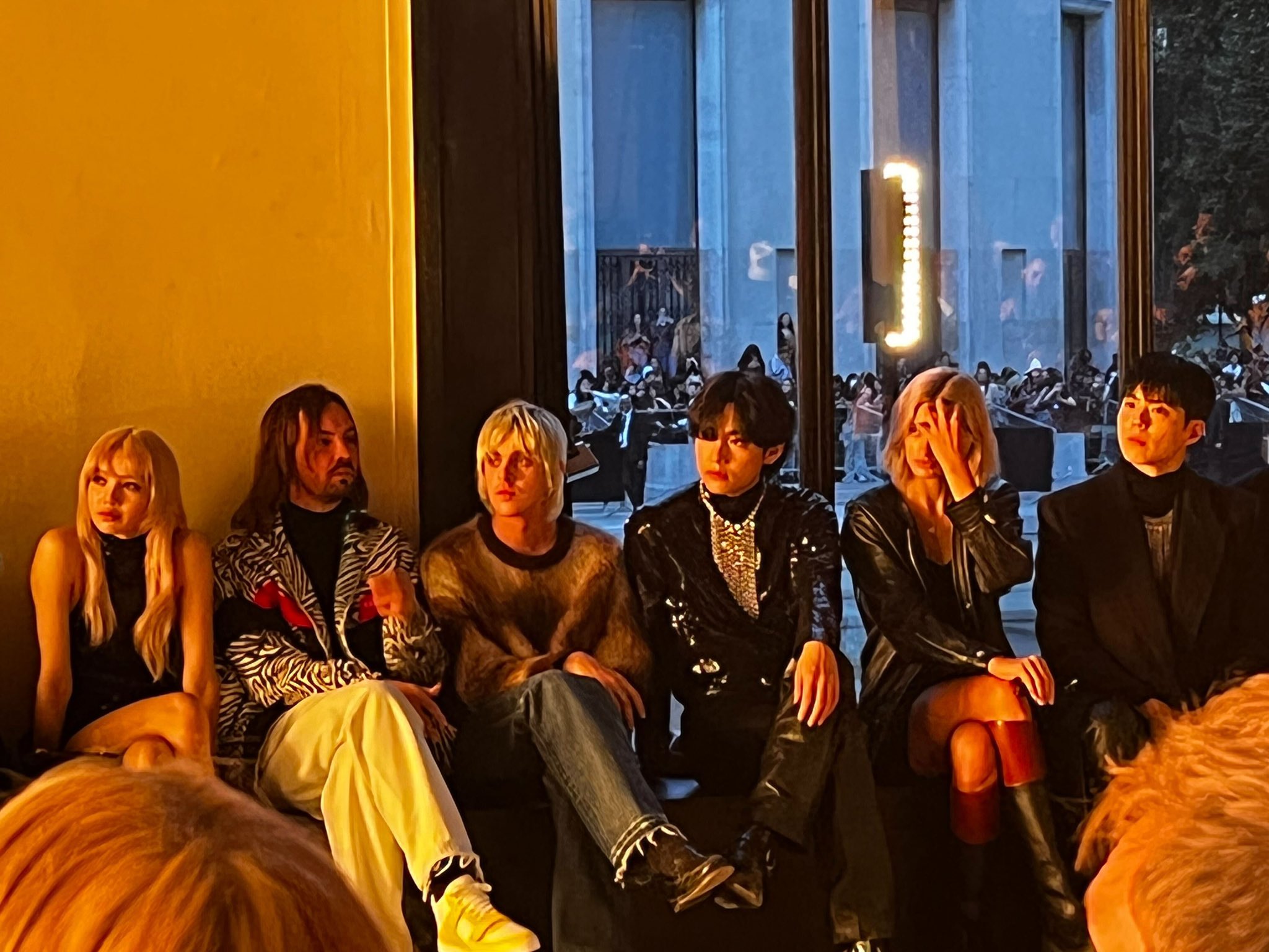 Kook tea on X: Taehyung and Lisa in one frame sitting together at