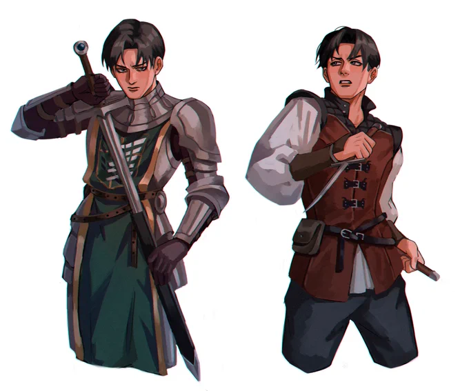Some outfits for king/knight au
#eruri #leviackerman #erwinsmith 
