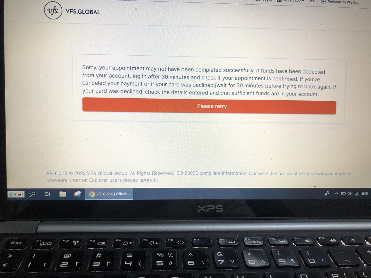 faisal9756's tweet photo. i tried to take an appointment but I can’t complete the application due to message in pictures, it appears before payment.  @VFSGlobal @VFSGlobalCare https://t.co/ybMGTGv8Jo