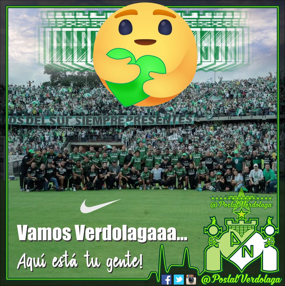 AQUÍ ESTÁ TU GENTE! Vamos Nacional! 💚 #AtléticoNacional #VamosNacional #QuieroserCampeon #quieroverteotravezcampeón #QueremosLa17