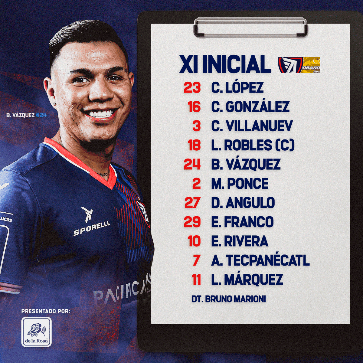 🇱🇦 ¡𝗘𝗟 𝗣𝗥𝗜𝗠𝗘𝗥 𝗫𝗜 𝗔𝗟𝗧𝗘𝗡̃𝗢 𝗗𝗘 𝗟𝗔 𝗧𝗘𝗠𝗣𝗢𝗥𝗔𝗗𝗔! 🇱🇦

▪️ Debut de Brayton Vázquez y <a href="/cesarivanlopez4/">Cesar Ivan Lopez</a>
▪️ <a href="/Lamq1095/">Luis Márquez</a> titular
▪️ ¡Hoy ganan los alteños!

#GenteChingona 🤠👊
#SangreAlteña 🔴🔵⁠