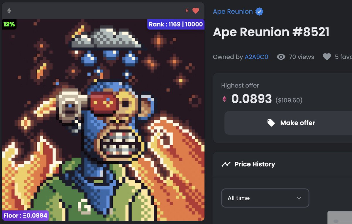 Adar (@adar_0x) on Twitter photo My favorite <a href="/ApeReunion/">Ape Reunion</a> got stolen 5 minutes ago guys..If anyone can help retrieve would appreciate it a lot.
this is the address it got sent to
0xA2a9C0384344F33E14Bff008c397636e115068d4
#ApeResponsibly #ApeReunion #stolennft My favorite <a href="/ApeReunion/">Ape Reunion</a> got stolen 5 minutes ago guys..If anyone can help retrieve would appreciate it a lot.
this is the address it got sent to
0xA2a9C0384344F33E14Bff008c397636e115068d4
#ApeResponsibly #ApeReunion #stolennft