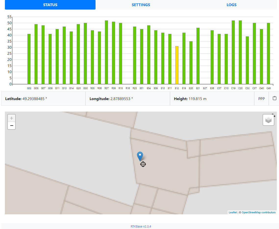 DamLoisel's tweet photo. Base #GNSS opérationnelle et en cours de calcul de position précise. Elle pourra bientôt être déclarée sur le réseau #opensource #CentipedeRTK proposé par @complementterre avec #RTKbase réalisé par @stfmani https://t.co/6Gi46OdCWV