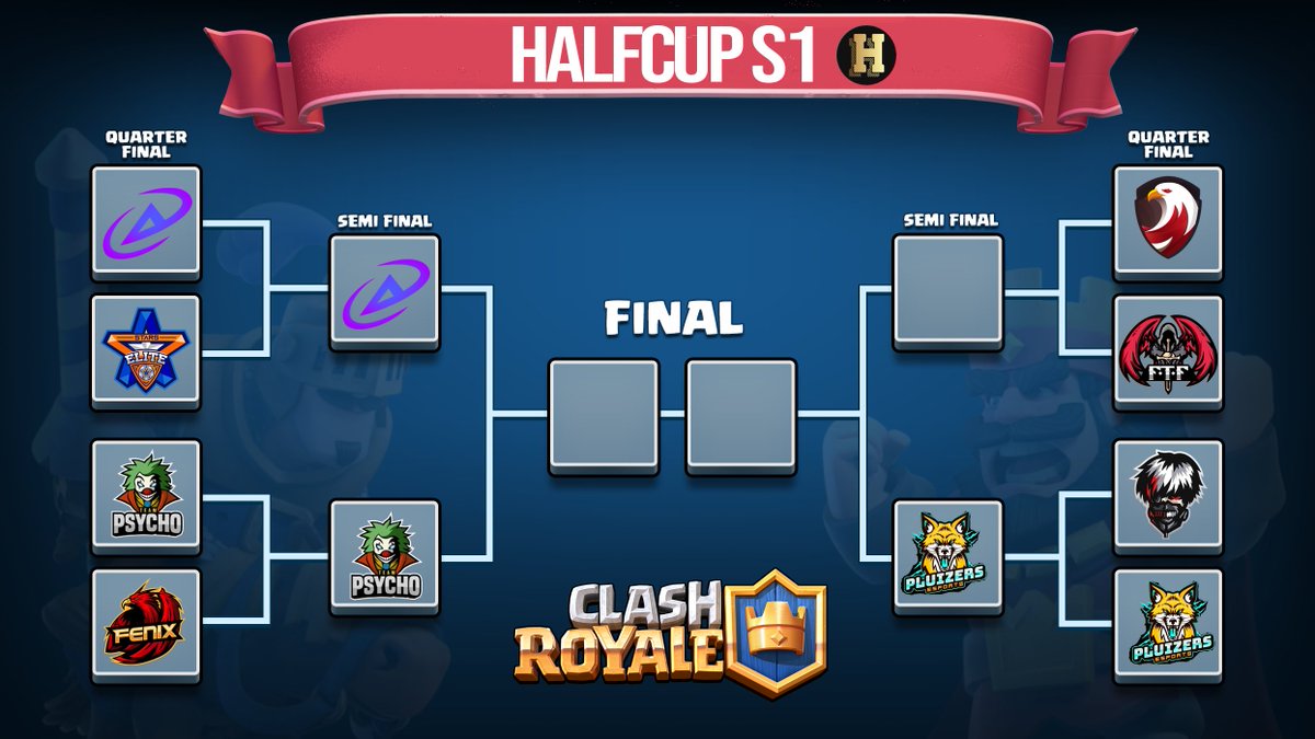 HalfCup (@halfcup_cr) on Twitter photo Following some great matches, here we are. Who will be the Champion of Halfcup Season 1? Drop your guesses in the comments!😉
Quarter Finals:
@AndromedaGGWP NA 3-0 <a href="/StarsElitegg/">Stars Elite</a>
@TeamPsycho2022 3-1 @FenixEsports_
<a href="/RBYoungStars/">ʀᴇᴅʙɪʀᴅs ʏᴏᴜɴɢsᴛᴀʀs</a> vs <a href="/EsportFtf/">FTF-eSport 🏆</a>
<a href="/GHeSports3/">GH eSports</a> vs <a href="/pluizers/">Pluizers Esports</a> Following some great matches, here we are. Who will be the Champion of Halfcup Season 1? Drop your guesses in the comments!😉
Quarter Finals:
@AndromedaGGWP NA 3-0 <a href="/StarsElitegg/">Stars Elite</a>
@TeamPsycho2022 3-1 @FenixEsports_
<a href="/RBYoungStars/">ʀᴇᴅʙɪʀᴅs ʏᴏᴜɴɢsᴛᴀʀs</a> vs <a href="/EsportFtf/">FTF-eSport 🏆</a>
<a href="/GHeSports3/">GH eSports</a> vs <a href="/pluizers/">Pluizers Esports</a>