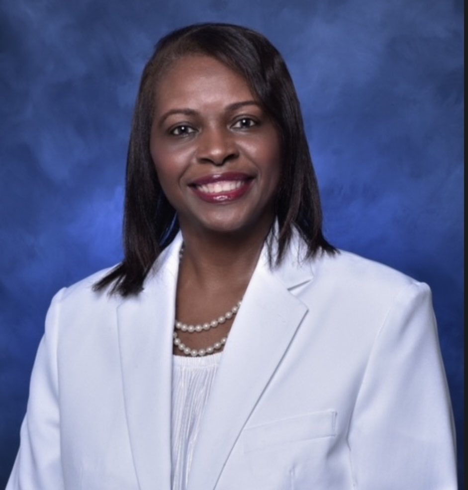 SuptDotres's tweet photo. As the sunset arrives tonight. In memoriam. A beloved and unforgettable school principal, devoted to children &amp; school communities that required leadership grounded in strength and conviction. Your footprint of love and dedication will remain in our hearts. 
Dr. Apryle L. Kirnes. https://t.co/mOGy490oRO
