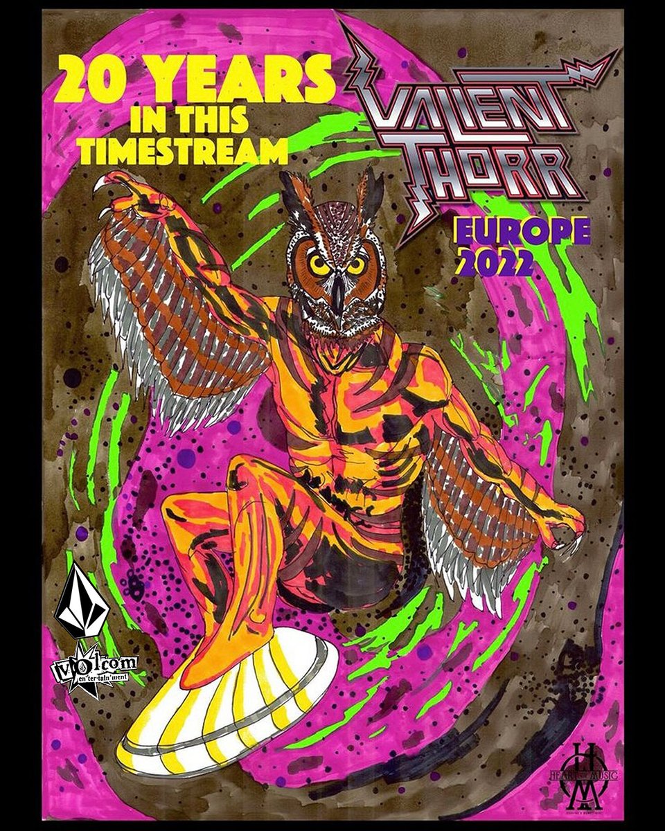 Volcom's tweet photo. Alohoyus Thorriors!!! Time to dust off those vests cause @ValientThorr 20yr Rock'n'Roll anniversary tour starts this week. Southeast US: 6/27-7/4 & EUROPE: July 7-July 21 #thorriors #valientthorr https://t.co/qeAkwfuGNl