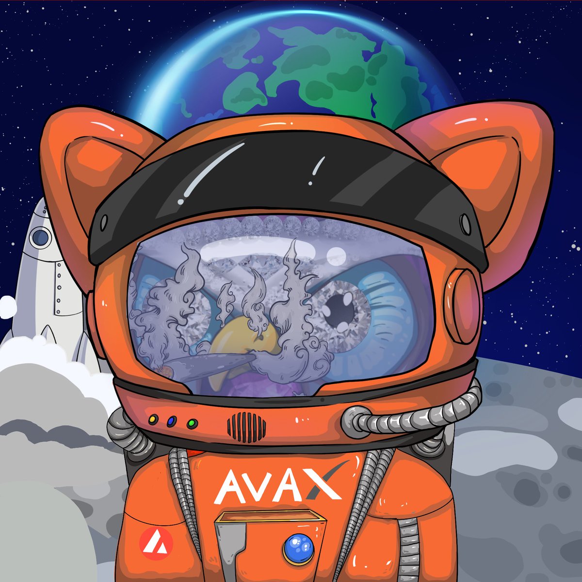 Anyone else getting ready for the <a href="/illowlsNFT/">ILLUMINATI OWLS🔺</a> ETH mint? Throwback to when I pulled this 1/1 astro boi, hoping to get just as lucky this time around!! June 28, .05ETH Lfg