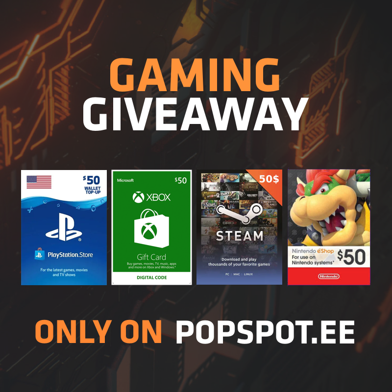 Giveaway #1 to celebrate our 1,000 followers:

🎁🎁🎁3 winners will receive $50 in gift cards!!
For Xbox, Playstation, Steam or Nintendo.

Rules to enter:
✅ Follow <a href="/PopSpotcom/">PopSpot</a>
✅ Like + RT this tweet
✅ Tag 5 gamer frens
✅ Join us: popspot.ee

️ ⏳24h - Good luck!