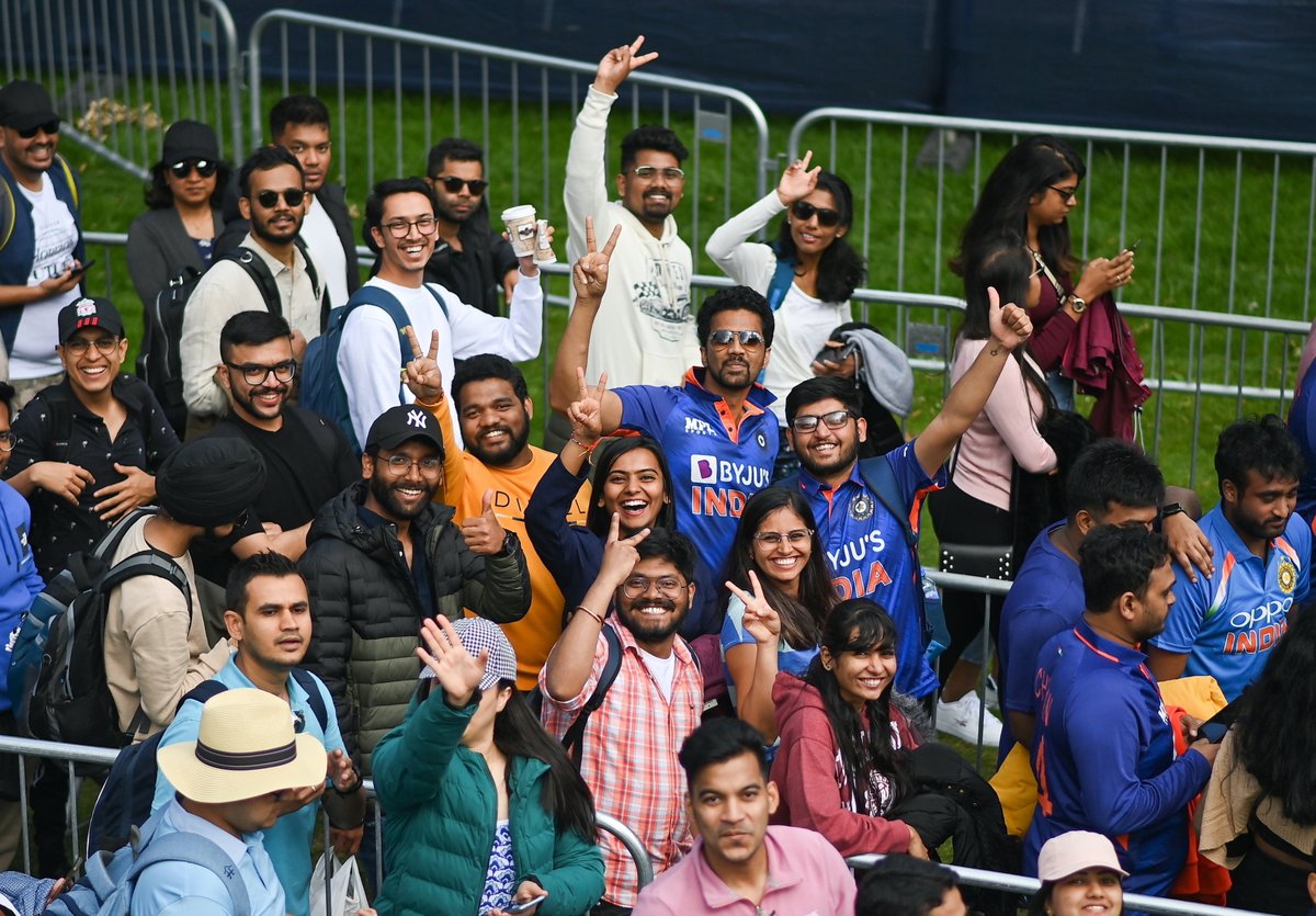 BCCI's tweet photo. Thank you to our fans in Ireland and across the UK for turning out in large numbers and cheering for #TeamIndia. 👏🏾👏🏾

See you again on Tuesday. 🙌🏾 #IREvIND https://t.co/1UUm2m4D0g