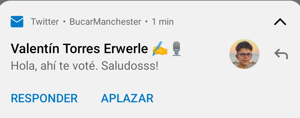 <a href="/TorresErwerle/">Valentín Torres Erwerle ✍️🎙️</a> ? Un genio.

Al igual que él voten por bucaramanchester!! 💛💚