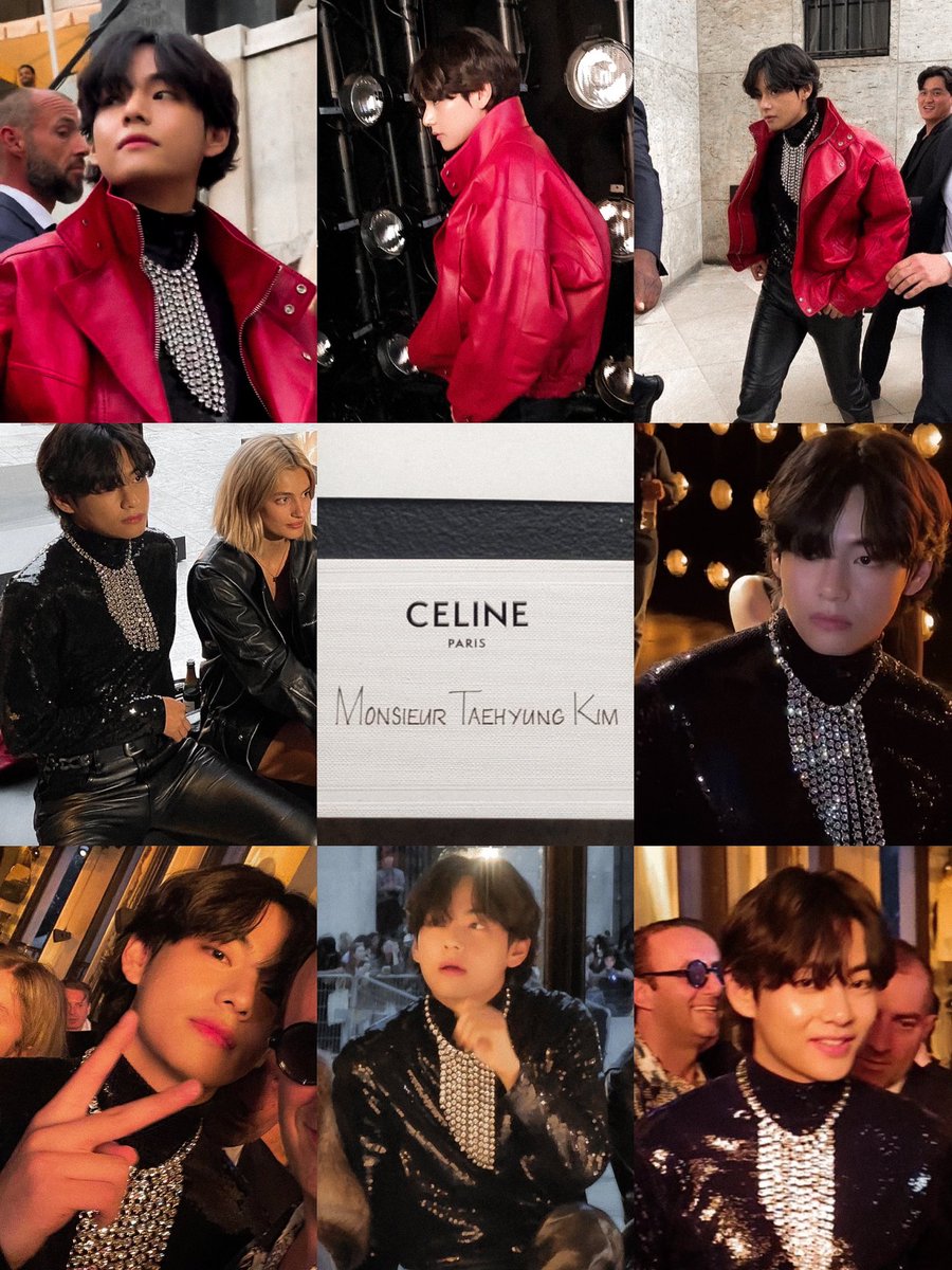 taehyung at CELINE fashion show 🇫🇷