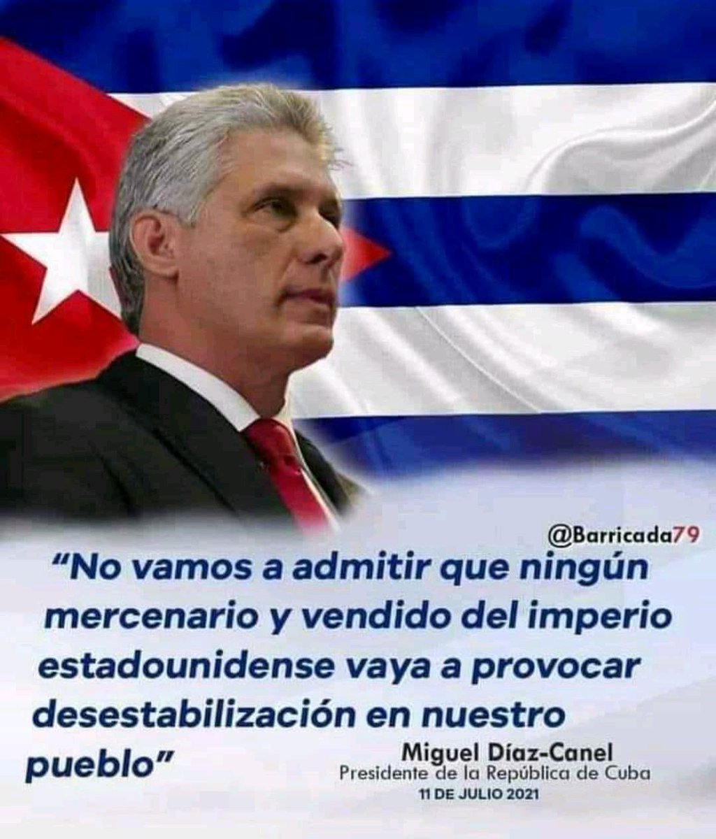 Arianne06480037's tweet photo. Lo reafirmo, no lo vamos a permitir, mientras exista un revolucionario, defenderemos la Revolución, #CubaPorLaPaz. https://t.co/S1MhGDu7Wv