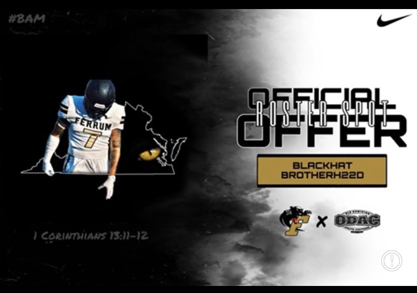 jakeb3nson's tweet photo. Thankful and honored to receive my first offer from ferrum 🖤@_CoachTurnerFC @CoachJennings5 @coachcadamsFC https://t.co/Ny1ePDDIdQ