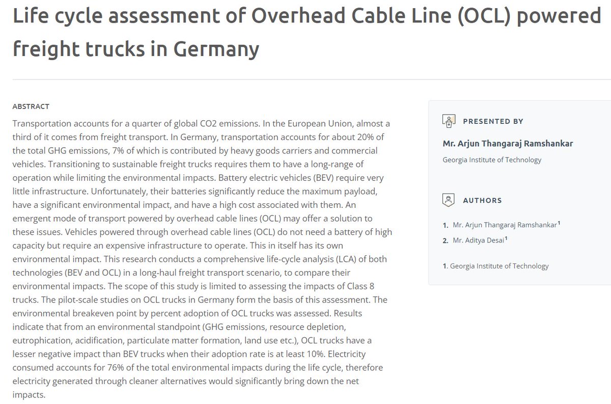 My friend <a href="/arjunthangarajr/">Arjun Thangaraj Ramshankar</a> and I will be presenting at #AEESP2022 next Thursday at @WUSTL

If you have interest/research in carbon mitigation, transportation and life-cycle analysis, please do attend!